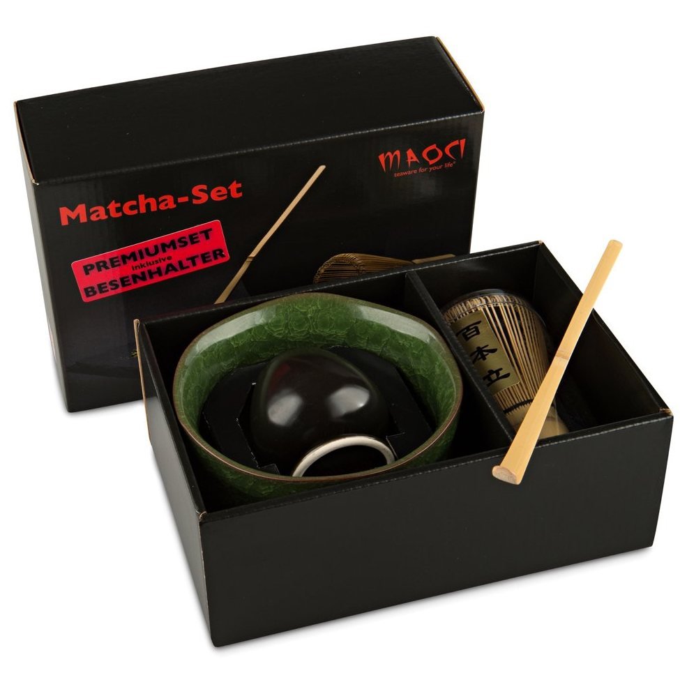 Matcha - Schale Crackle Premium Komplett - Set