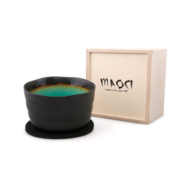 Matcha - Schale mit Filzuntersetzer Geschenkbox