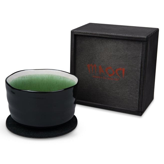 Matcha - Schale mit Filzuntersetzer Geschenkbox