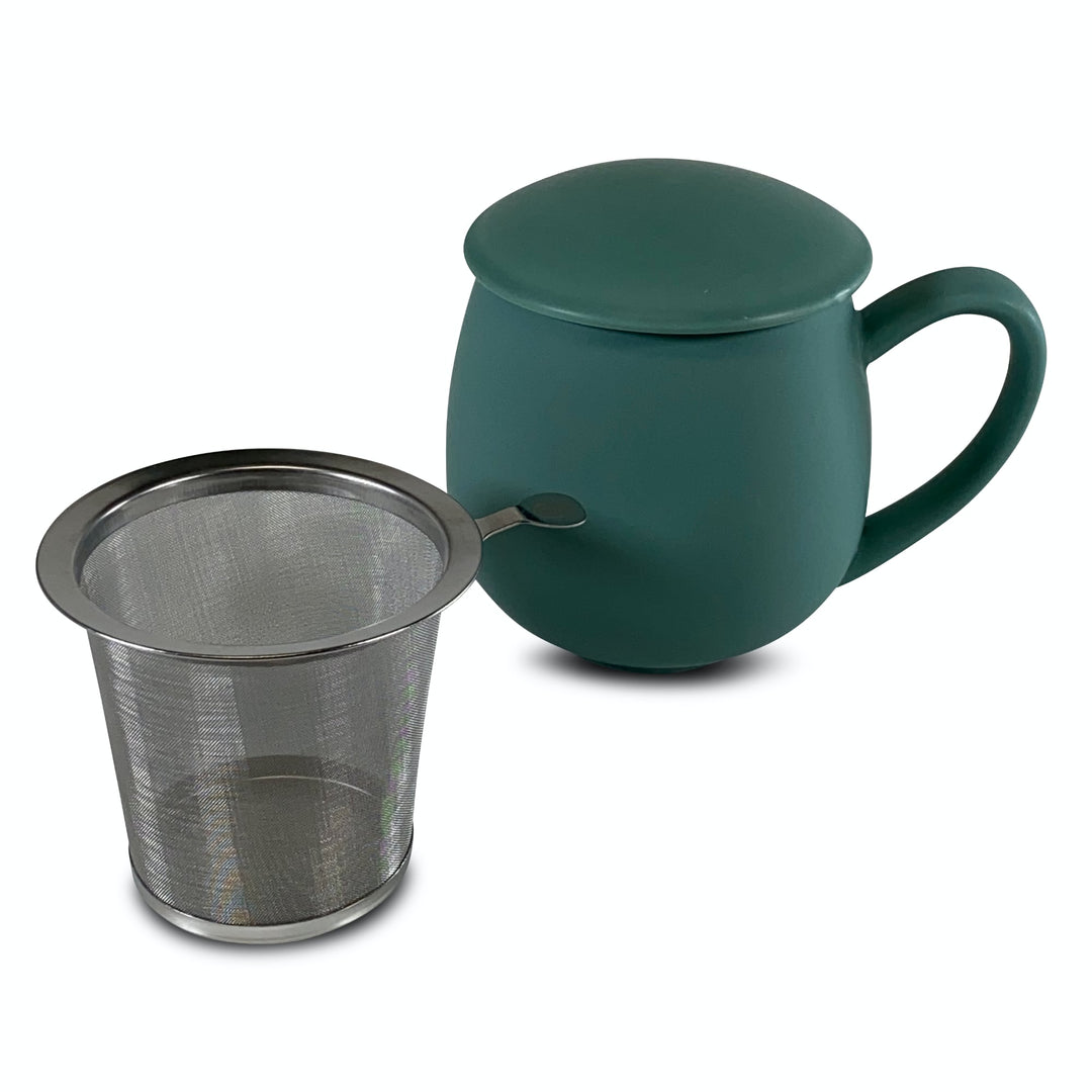 Teetasse Saara Matt - Petrol mit Sieb